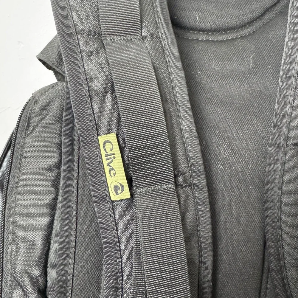 Clive Slim Pack Backpack Black Vintage REI Technical Daypack Bag 703-435-0012